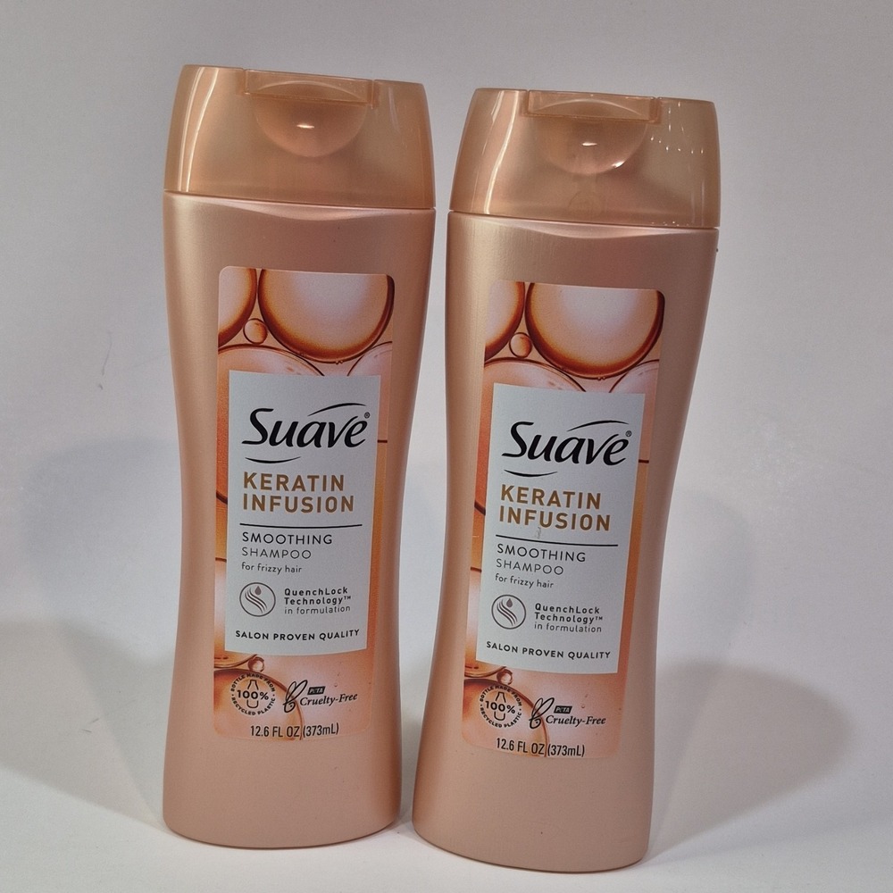 Suave Keratin Infusion Smoothing Shampoo Frizzy Hair 12.6 fl oz Set of 2